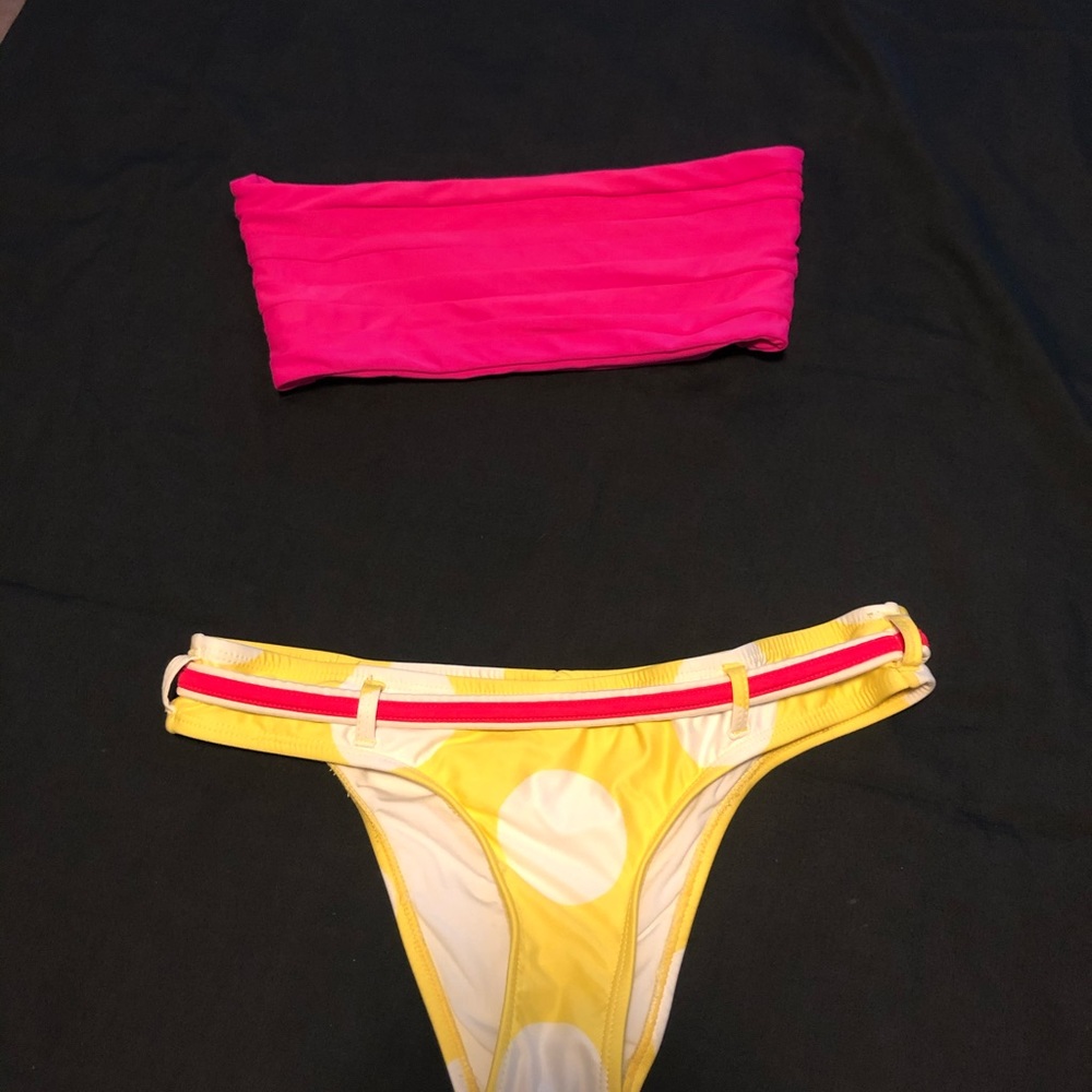 Mikoh bandeau and Pilyq bikini sz. S